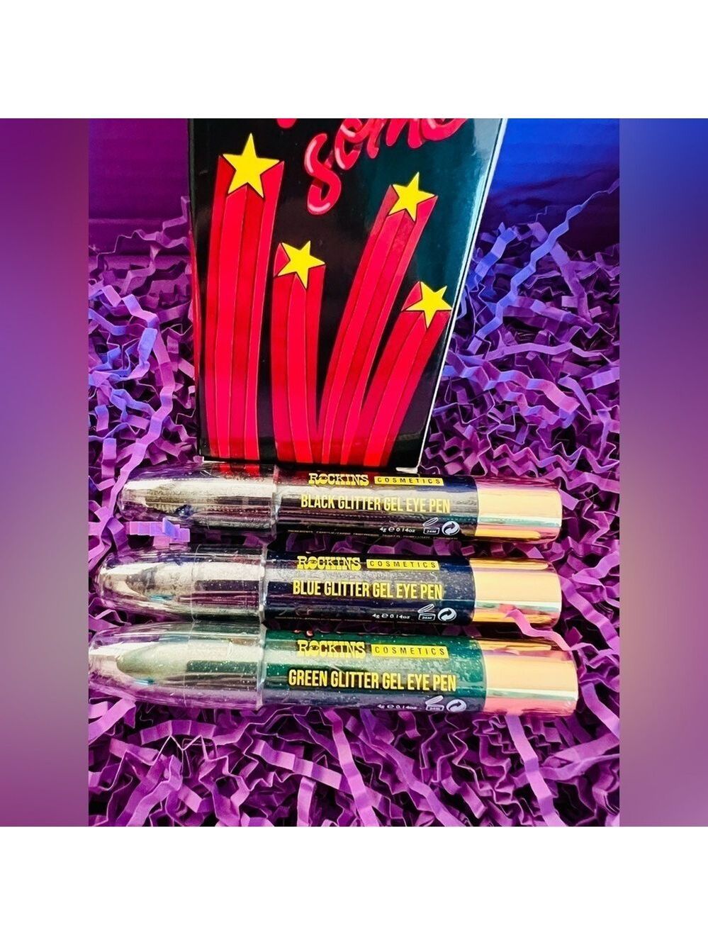 Rockins Cosmetics Hot Mess Glitter Gel Eye Pens Box Set - Picture 11 of 15